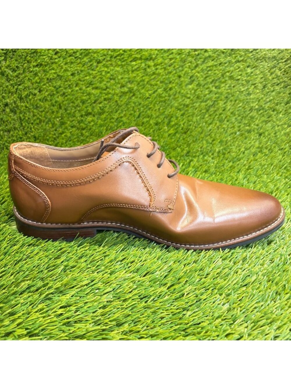 Nunn Bush Westwood Mens Size 12 Brown Classic Plain Toe Oxford Dress Shoes